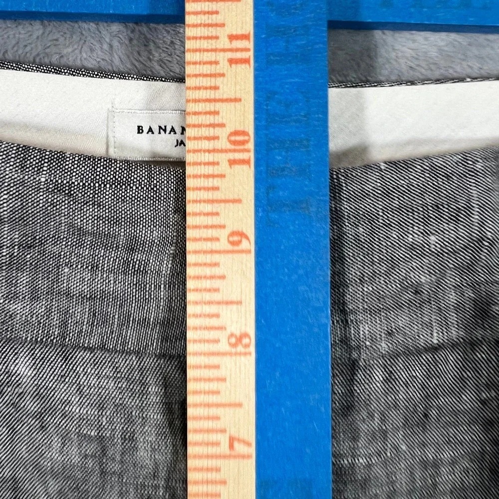 BANANA REPUBLIC Jackson Fit Pants Womens 6 Grey Good 100 Linen Summer 2011